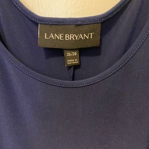 Lane Bryant size 26/28 blue high low maxi sleeveless dress, satin